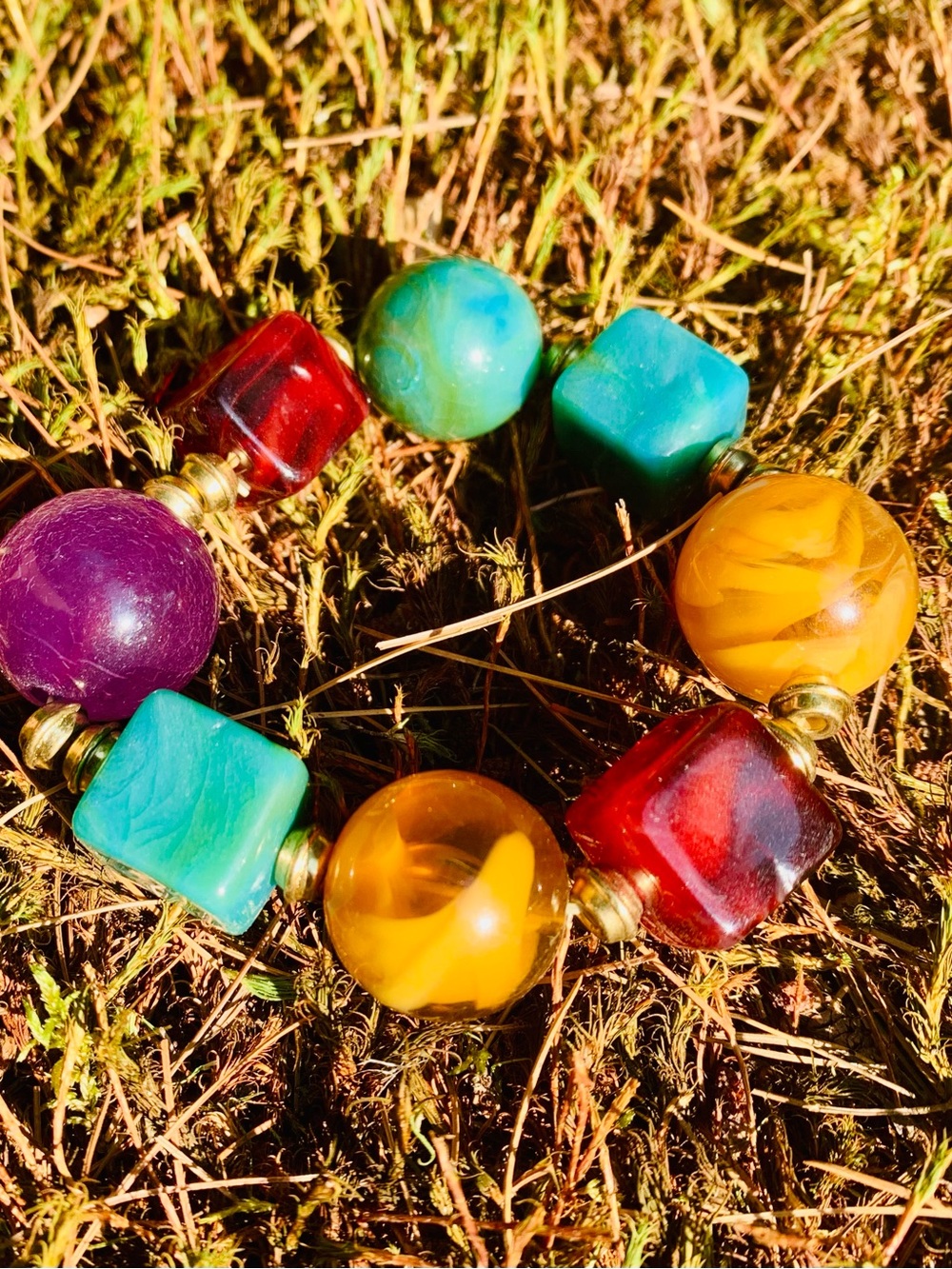 Colorful Bead Stretch Bracelet - Multicolor